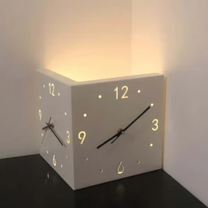 Corner Double-sided Luminous Wall Clock