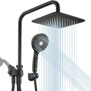 Shower Head Combo: 8'' Rain Shower/Handheld Spray