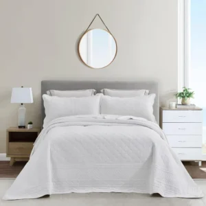 King Size Cotton Bedspread  Real Stitching