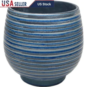 10 Inch Round Ceramic Planter with Drainage Holes