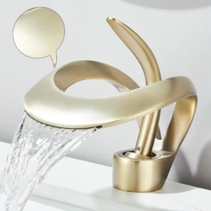 Solid Brass Waterfall Faucet Single Handle